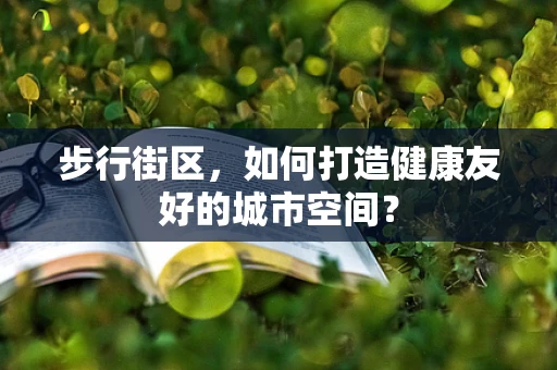 步行街区，如何打造健康友好的城市空间？