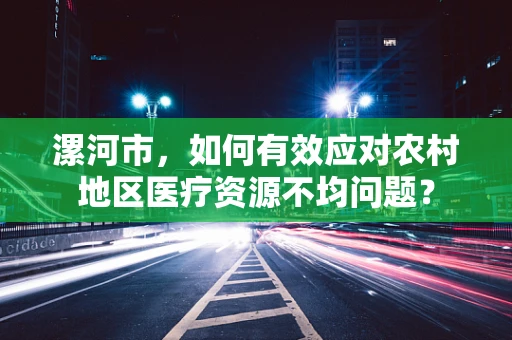 漯河市，如何有效应对农村地区医疗资源不均问题？