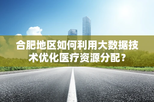 合肥地区如何利用大数据技术优化医疗资源分配？