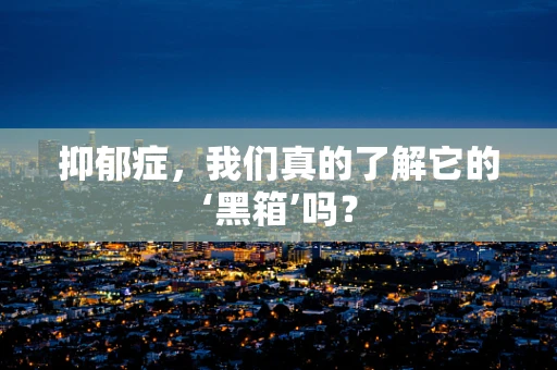 抑郁症，我们真的了解它的‘黑箱’吗？