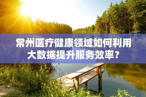 常州医疗健康领域如何利用大数据提升服务效率？