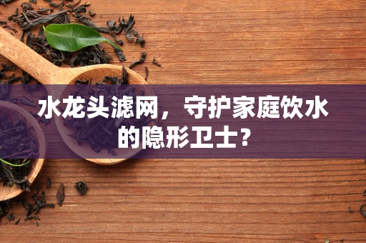 水龙头滤网，守护家庭饮水的隐形卫士？