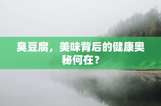臭豆腐，美味背后的健康奥秘何在？