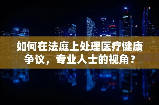 如何在法庭上处理医疗健康争议，专业人士的视角？