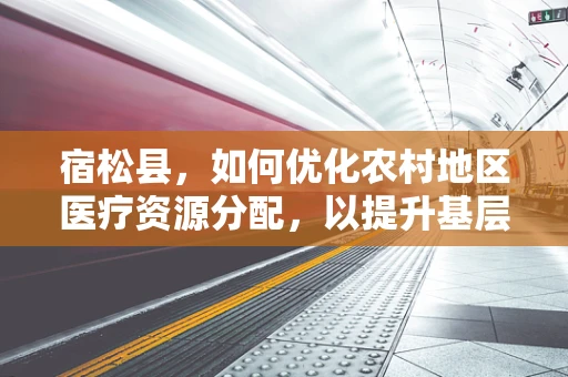 宿松县，如何优化农村地区医疗资源分配，以提升基层医疗服务质量？